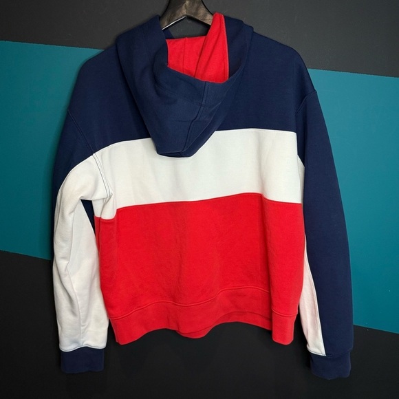 POLO RALPH LAUREN Multicolor Colorblock Spellout Pullover Hoodie Women's M - Picture 6 of 11